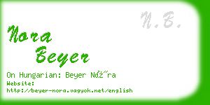 nora beyer business card